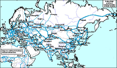 Mapa Mostu Euroazjatyckiego